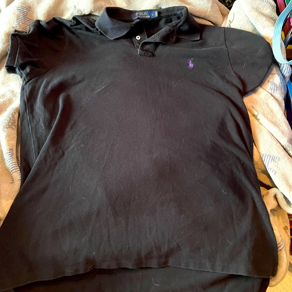 Ralph Lauren Polo Black Polo Shirt Large